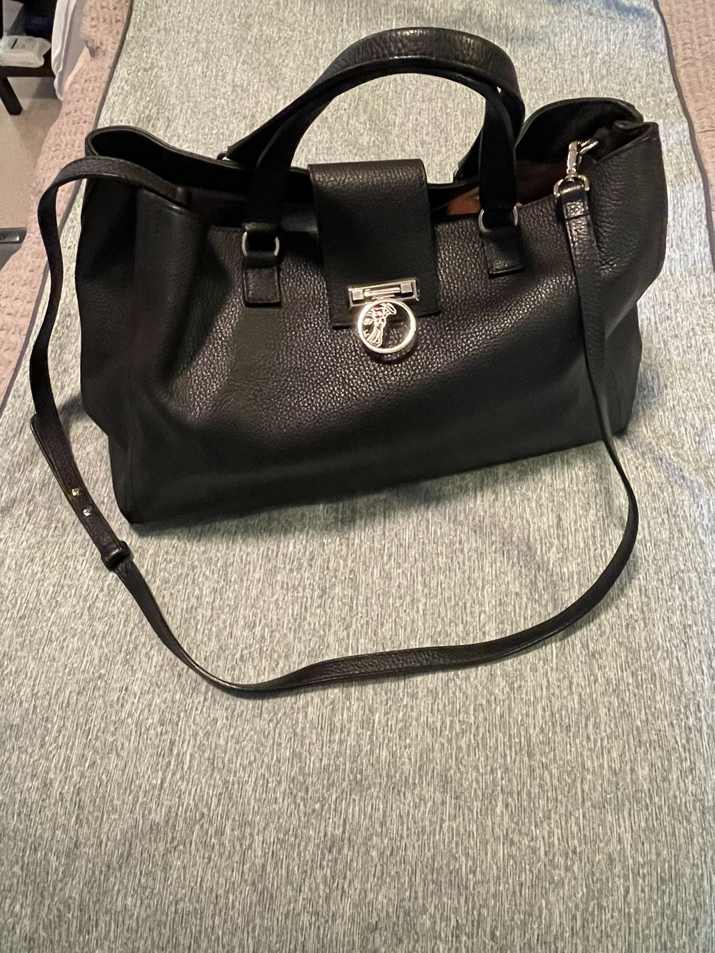 Versace Collection Black Leather Handbag