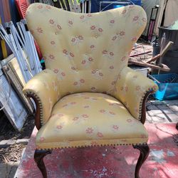 Vintage highback accent chair