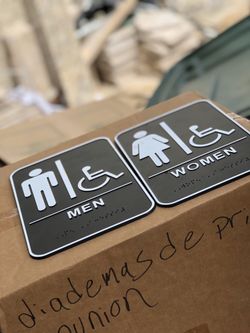 Bathroom signs