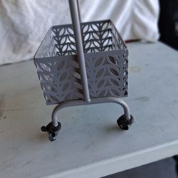Rolling cart for condiments or decoration metal