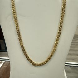 24kt .999 Pure Gold Cuban Chain Fully Hand Made 128g 22inches
