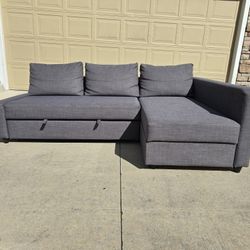 IKEA FRIHETEN Sleeper sectional,3 seat w/storage, Skiftebo dark gray- Delivery Available 