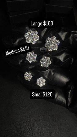 Diamond cluster earrings