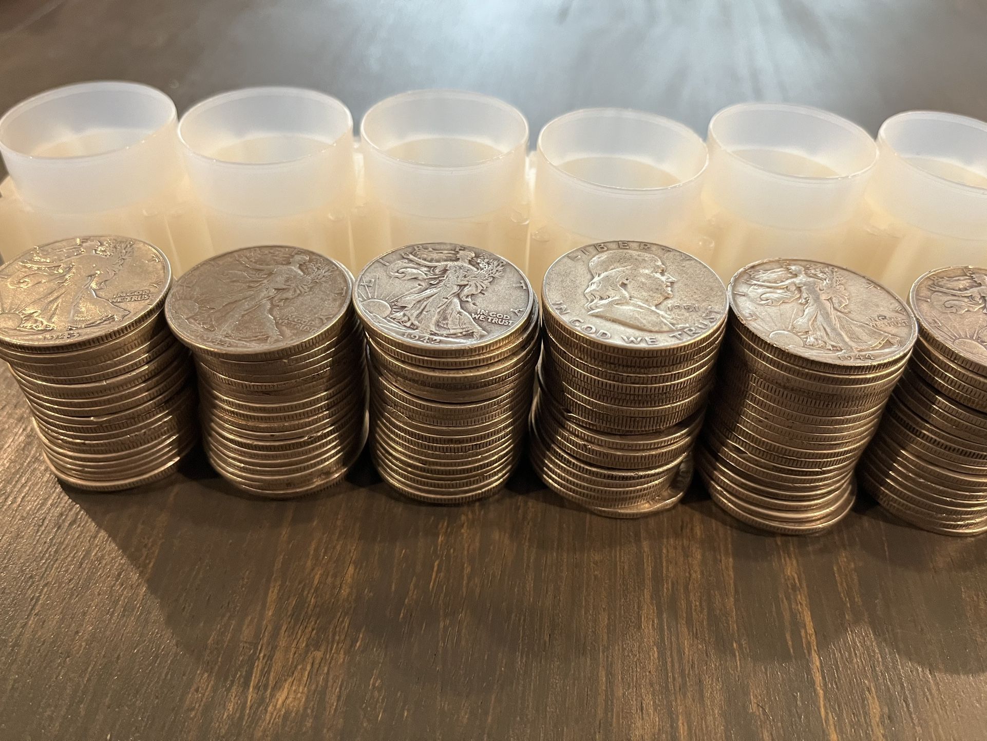 90% Silver Coins Half Dollars —Lot of 196 Available