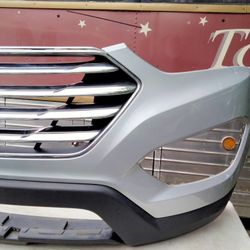 2013 2014 2015 2016 Hyundai Santa Fe Front Upper Bumper Cover Oem 86511-B8000 + grille