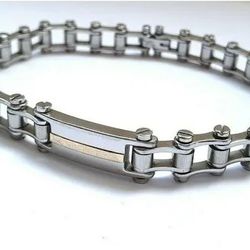 Stainless Steel w/14K Solid Gold