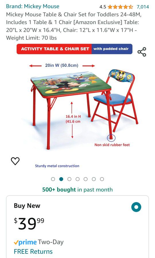 Kid's Chair and Table 