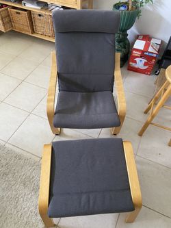 IKEA Lounge Chairs (2) W/ 1 Footrest