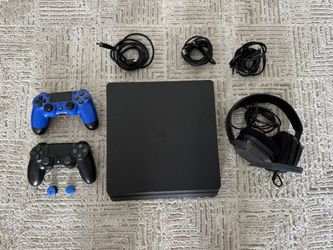 PS4 with headset