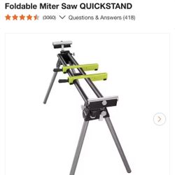 Ryobi Foldable Miter Saw QUICKSTAND
