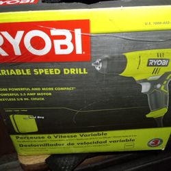 NIB Ryobi 5.5 Amp Corded Variable Speed Drill #D43K