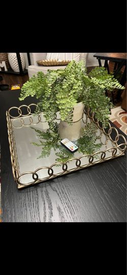 Large Gold Mirror Tray $8
