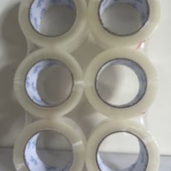 6  Rolls 110yd 2.0mil Shipping Sealing Tape Clear