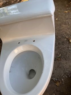 Vintage one piece toilet