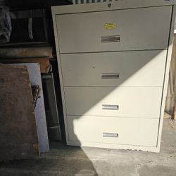 4 Drawer Used Premier Lateral File Cabinet 