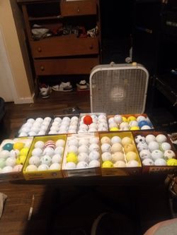 About 110 golf balls for55 bucks cash