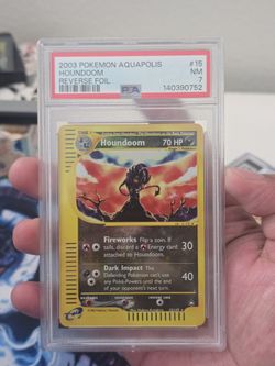PSA 7 Houndoom Aquapolis Reverse Holo