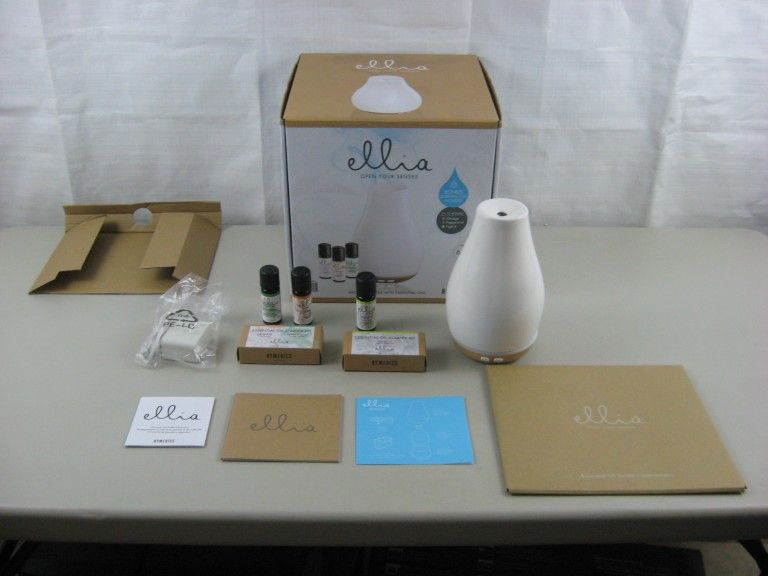 HoMedics Ellia Aroma Diffuser W/ 3 Essential Oils 1160574 New


