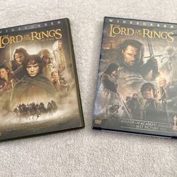 Lord of The Rings DVD Fellowship Of The Rings And Return Of The King