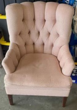 vintage tufted wingback chair