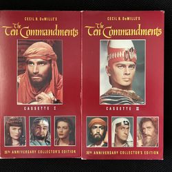 The Ten Commandments 35th Anniversary Collectors Edition VHS Tapes