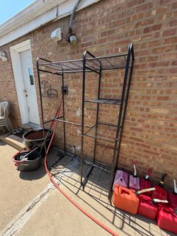 Black Metal Wire Shelving Unit