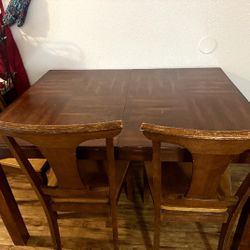 Dinning Table With 5 Chairs Loveseat Cherry Leather 
