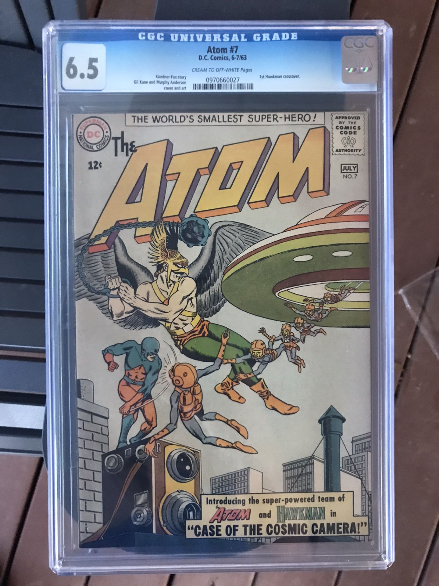 Atom #7 (1963) CGC 6.5 — 1st Hawkman Crossover; Gardner Fox, Gil Kane, and Murphy Anderson
