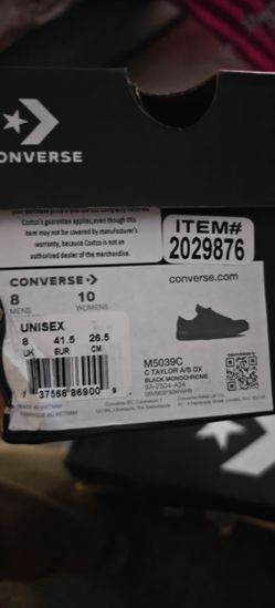 Converse unisex black Taylor size 8
