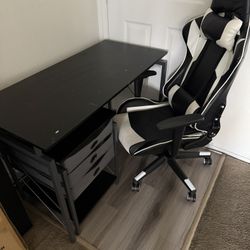 Desk with 3-Drawer Storage Unit