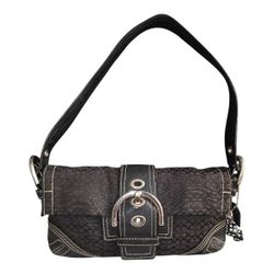Coach 05' Vintage Black Signature C Soho Shoulder Bag 
