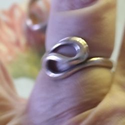 TIFFANY&CO. RING OPEN WAVE EL SAPERETTI SILVER 925 (5 SIZE) SILVER WOMEN USED