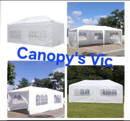 10x20 Canopy with Sidewalls and Windows, Outdoor Instant Canopy Tent for Parties