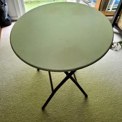 Pair Of All Metal Fold Up Cocktail Tables approx 29" Tall
