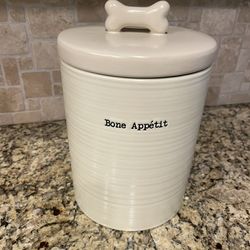 Dog Treat Jar - “Bone Appetite” World Market