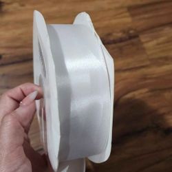 TONIFUL 100 Yards White Ribbon 1-1/2 Inch - Solid White Wide Satin Ribbon