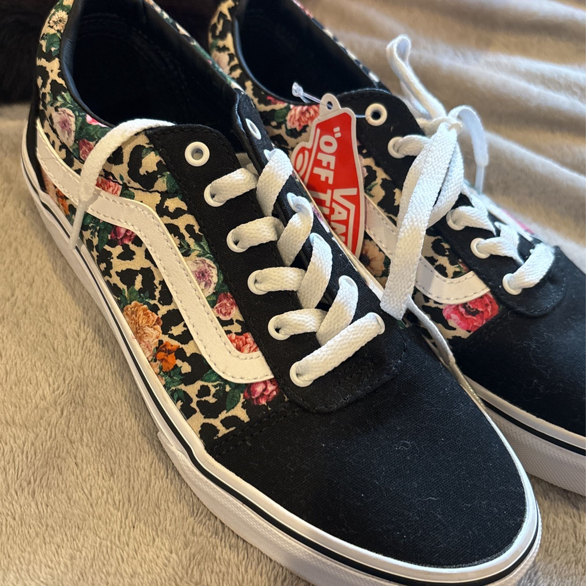 Floral Cheetah Vans 