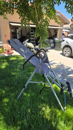Inversion table or spine stretcher. Back stretcher for sciatica