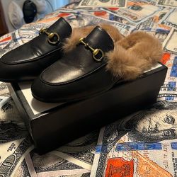 Gucci Fur Slippers 