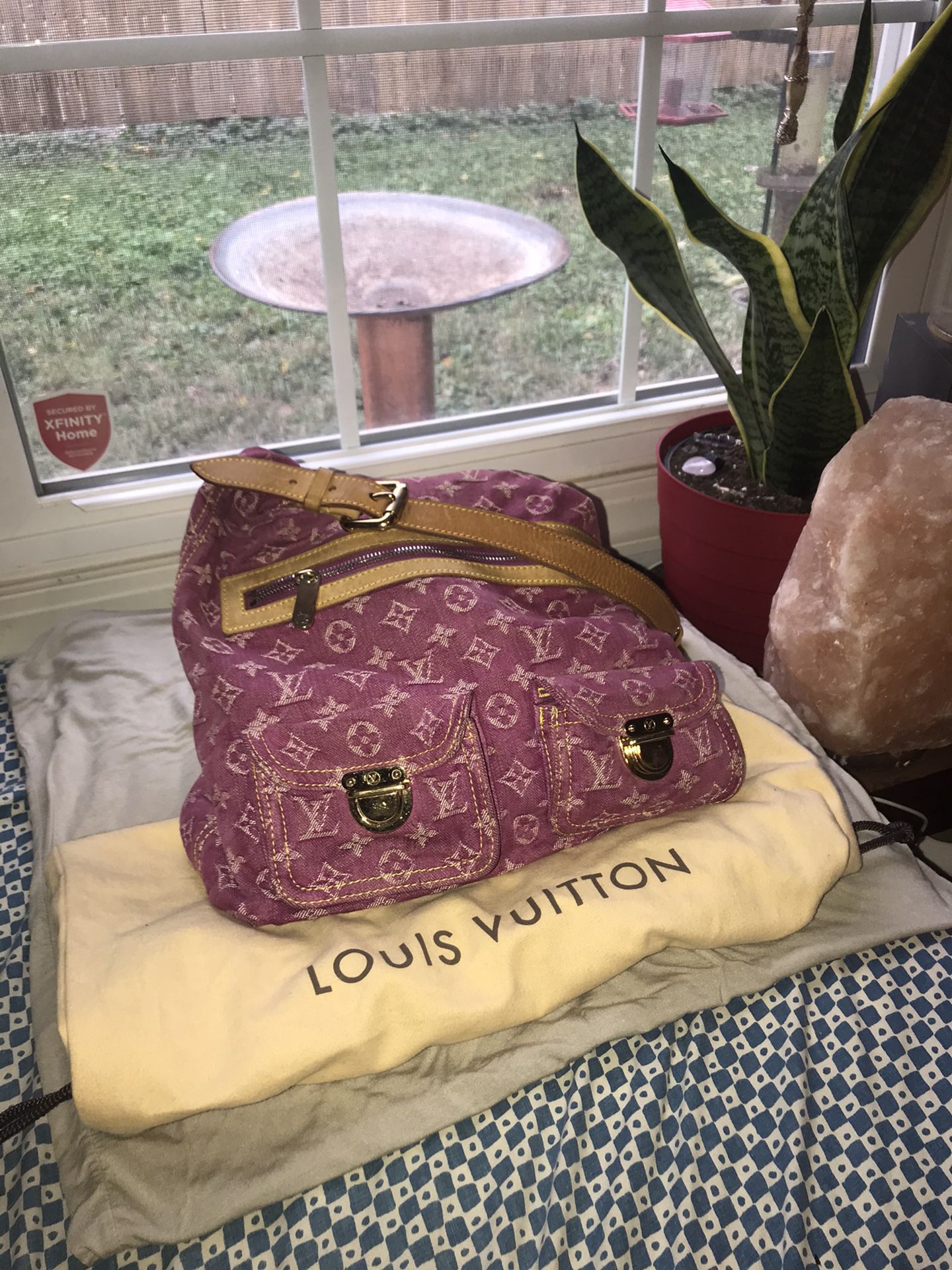 Louis Vuitton Pink Denim Baggy