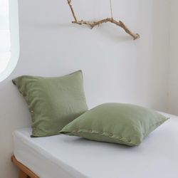 2 Large Comfy 26in x 26in Decorative Pillows in Sage Green Cover