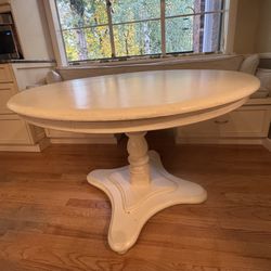 Antique Round Pedestal Dining Table