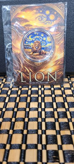 2026 1oz Africa Big 5 Starry Night Fusion Lion .999 Colorized Copper Round in Blister