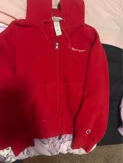 Champion crop top Red Full-Zip Hoodie