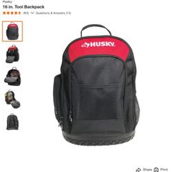 16 Inch Heavy Duty Husky Tool Back Pack 