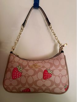 Coach strawberry cherry print bag