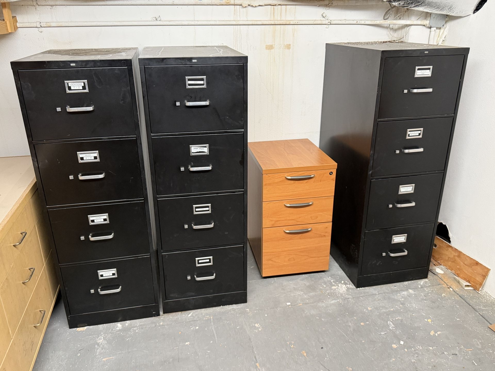 Hon 4 Drawer Legal Metal Filing Cabinet Black