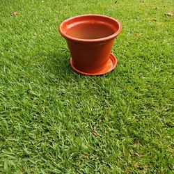 Expensive Cermic 2 Piece  Orange Big Pot For Plants 125 