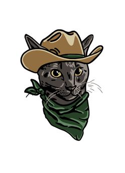 Custom Cowboy Cat Portraits