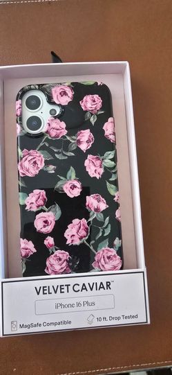 Velvet Caviar iPhone 16 Plus Pink Rose Floral MagSafe Drop Tested Case